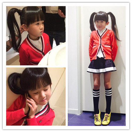 陆毅女儿贝儿双马尾美照:又高又瘦大<em>长腿</em>_新华